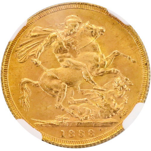 イギリス 1888年 ソブリン金貨 ヴィクトリア ビクトリア Victoria ジュビリーヘッド NGC MS63【アンティークコイン・金貨・銀貨の販売・買取  ルナコイン】